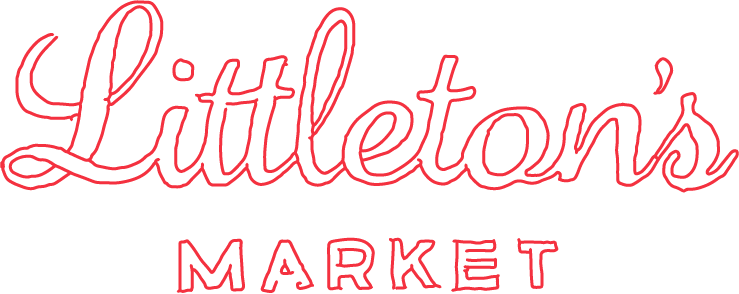 Littleton's Market Red Sketch Logo