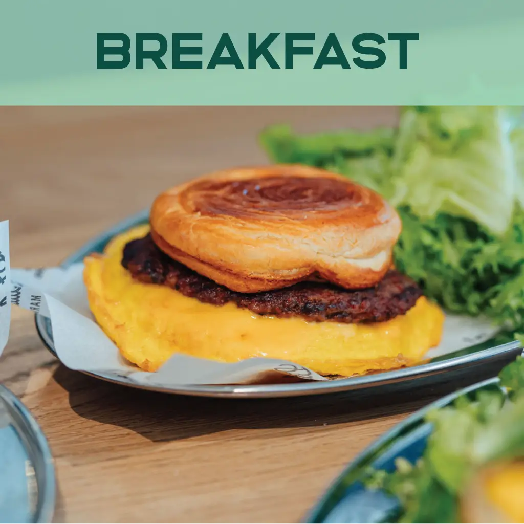 LM Breakfast Sandwich links to café breakfast menu.